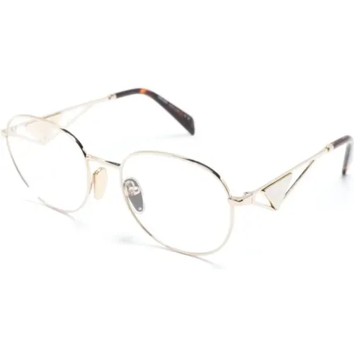 Gold Optical Frame for Everyday Use , female, Sizes: 54 MM, 52 MM - Prada - Modalova