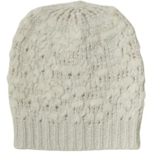 Wolle, Alpaka und Lurex Beanie , Damen, Größe: M - PESERICO - Modalova