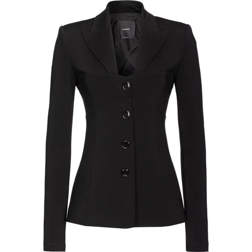 Slim-Fit Technical Fabric Blazer , female, Sizes: M - pinko - Modalova