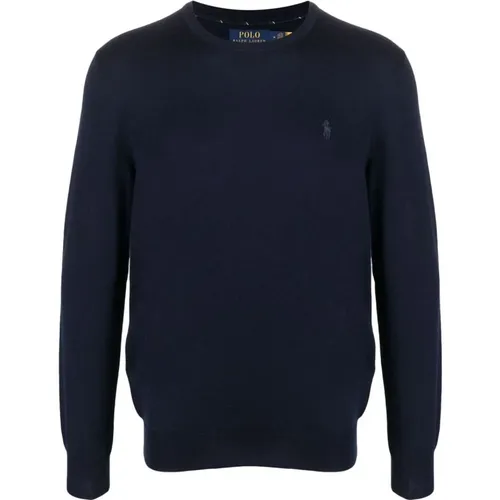 Blauer Wollpullover mit langen Ärmeln - Polo Ralph Lauren - Modalova