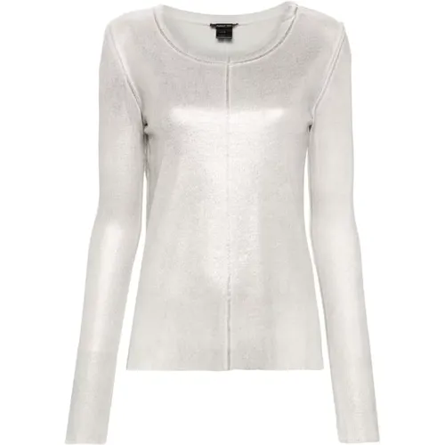 Metallic Sweater with Ribbed Detailing , female, Sizes: S, L, M - Avant Toi - Modalova
