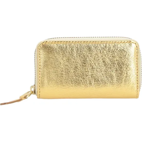 Klassische Lederbrieftasche in Gold , unisex, Größe: ONE Size - Comme des Garçons - Modalova