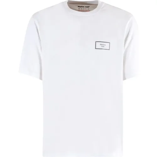 Weißes Logo Print Klassik T-Shirt , Herren, Größe: S - Martine Rose - Modalova