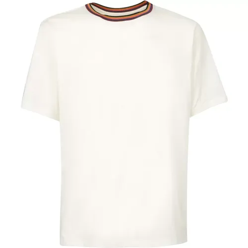 Paul Smith T-shirt with stripe , male, Sizes: M, L, XL, S - PS By Paul Smith - Modalova