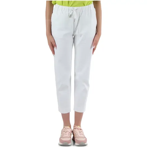 Elastic Waist Jeans with Pockets , female, Sizes: S, L - Sun68 - Modalova