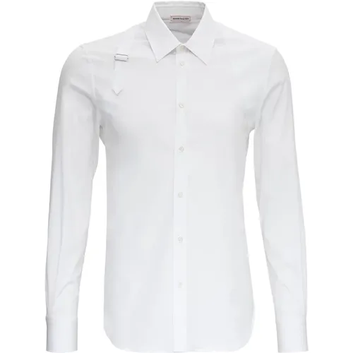 Classic Cotton Shirt with Front Detail , male, Sizes: S - alexander mcqueen - Modalova