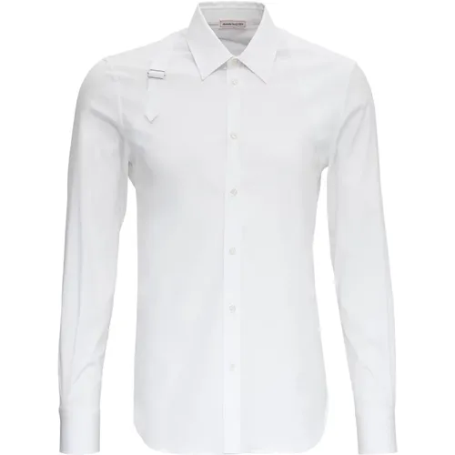 Classic Cotton Shirt with Front Detail , male, Sizes: XL, S, M, L - alexander mcqueen - Modalova