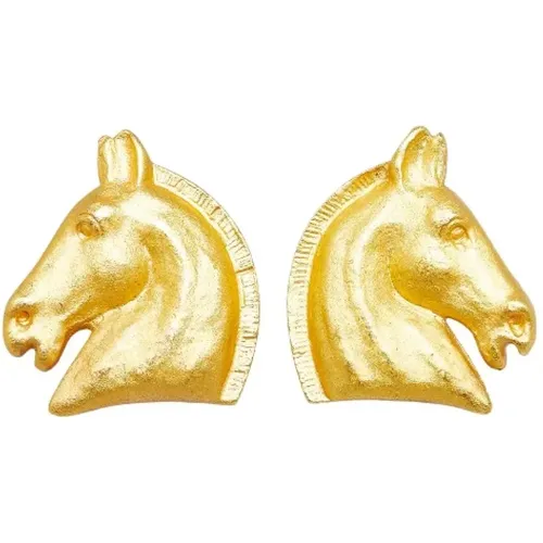 Pre-owned Metal earrings , female, Sizes: ONE SIZE - Hermès Vintage - Modalova