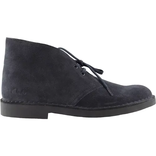 Marine Wildlederschuhe , Herren, Größe: 40 EU - Clarks - Modalova