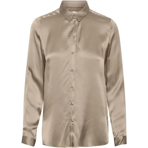 Elegante Seidenbluse Desert Taupe - InWear - Modalova