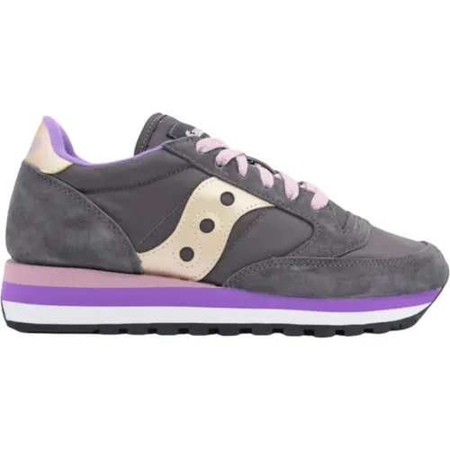 Graue und lila Jazz Triple Sneakers - Saucony - Modalova