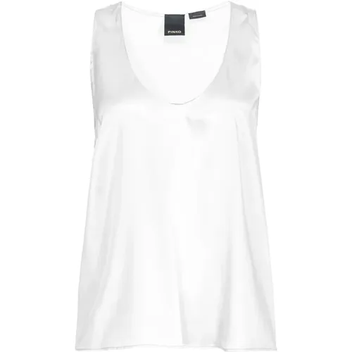 Ärmelloses Seidensatin-Top , Damen, Größe: 2XS - pinko - Modalova