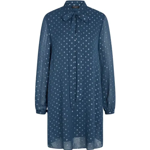 Indian Teal Polka Dot Dress , female, Sizes: XL, M, L - Bruuns Bazaar - Modalova