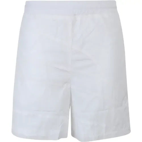 White Nylon Drawstring Shorts Aw23 , male, Sizes: S - Drole de Monsieur - Modalova