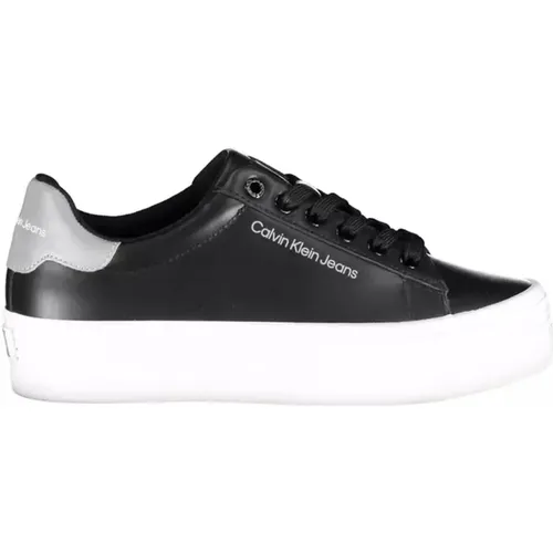 Polyester Sneaker with Contrasting Details , female, Sizes: 4 UK, 7 UK, 5 UK, 3 UK, 6 UK - Calvin Klein - Modalova