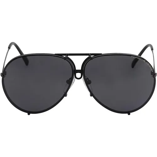 Dark Ruthenium/Grey Silver Mirror Sunglasses , unisex, Sizes: 63 MM, 66 MM, 69 MM - Porsche Design - Modalova