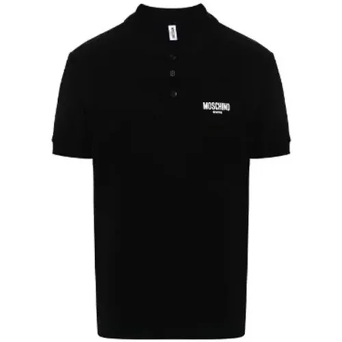 Logo Embroidered Polo Shirt , male, Sizes: S, M, L, XL - Moschino - Modalova