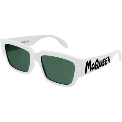 Am0329S-003 Weiße Sonnenbrille - alexander mcqueen - Modalova