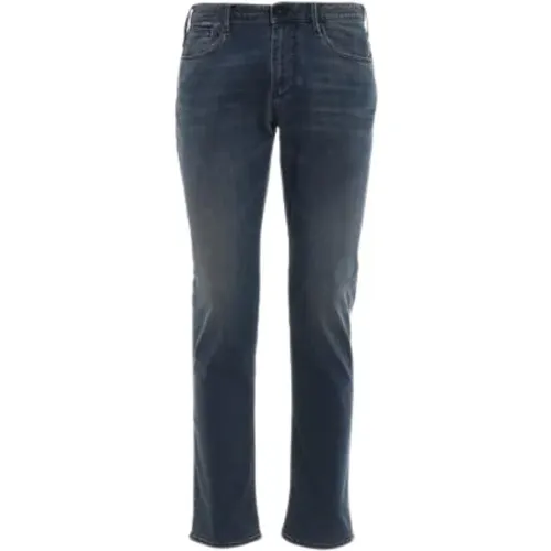 Slim Fline Jeans with 5 Pockets , male, Sizes: W38 - Emporio Armani - Modalova