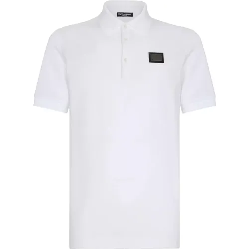 Weiße T-Shirts und Polos - Dolce & Gabbana - Modalova