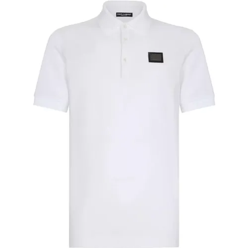 Weiße T-Shirts und Polos , Herren, Größe: M - Dolce & Gabbana - Modalova