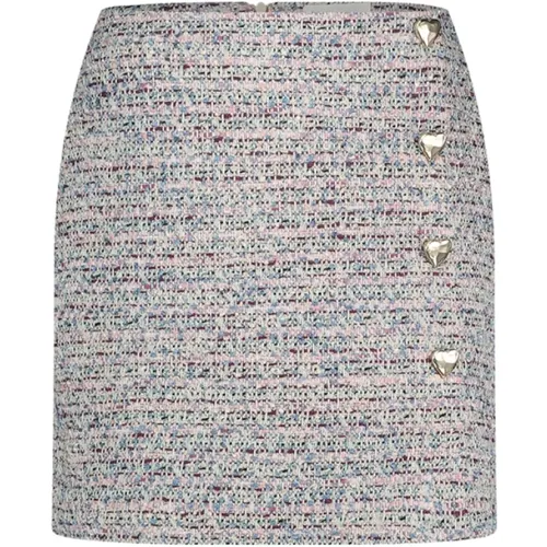 Tweed Mini Rock mit Herzknöpfen , Damen, Größe: M - Fabienne Chapot - Modalova