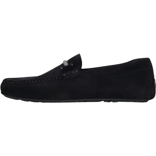 Blaue Wildleder Loafers Noel_mocc , Herren, Größe: 45 EU - Hugo Boss - Modalova