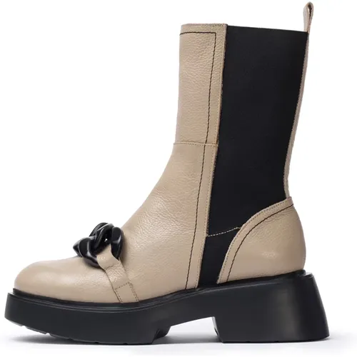 Stiefel Aiko braun, Farbe: Taupe , Damen, Größe: 37 EU - Wonders - Modalova