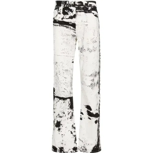 Jeans mit abstraktem Muster - alexander mcqueen - Modalova