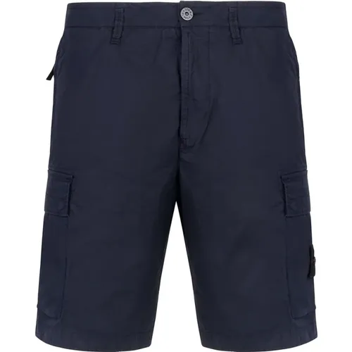 Marineblaue Bermuda Shorts , Herren, Größe: W30 - Stone Island - Modalova