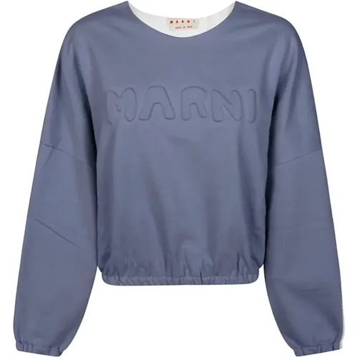 Stylischer Gircollo Over Sweatshirt , Damen, Größe: S - Marni - Modalova