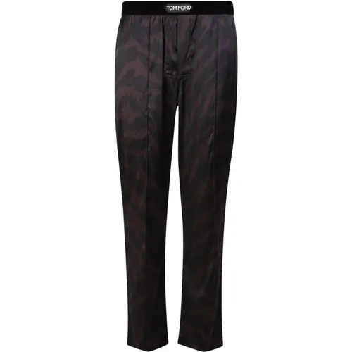Silk Pyjama Pants - Conenient and Practical Design , male, Sizes: S, L - Tom Ford - Modalova