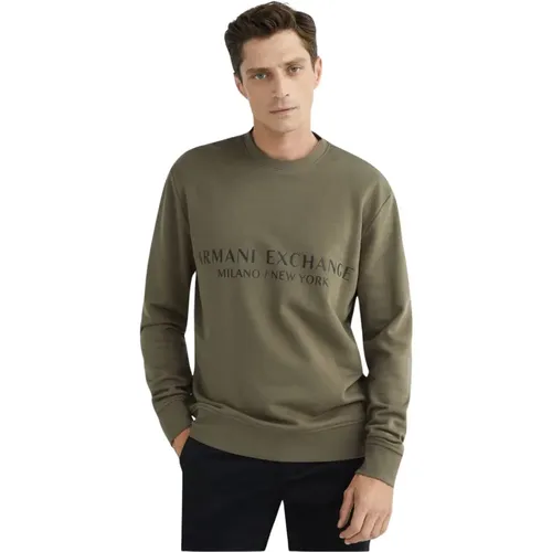 Baumwoll-Logo-Sweatshirt - , Herren, Größe: L - Armani Exchange - Modalova