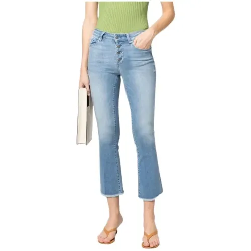 Crop Flare Jeans - Regular Fit , Damen, Größe: W29 - Liu Jo - Modalova