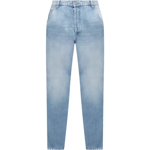 Schmal geschnittene blaue Jeans , Herren, Größe: W30 - Balmain - Modalova