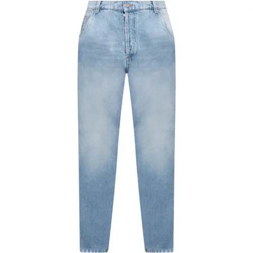 Schmal geschnittene blaue Jeans , Herren, Größe: W33 - Balmain - Modalova