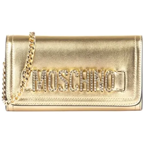 Golden Clutch , female, Sizes: ONE SIZE - Moschino - Modalova