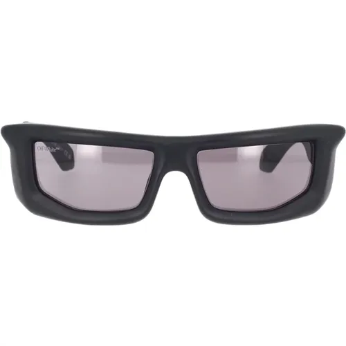 Volcanite Sunglasses - Unisex Rectangular Shape , unisex, Sizes: 58 MM - Off White - Modalova