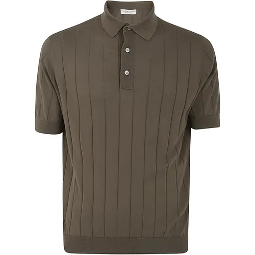 Ribbed Polo Shirt 530 Oil , male, Sizes: M, XL, 2XL, L - Filippo De Laurentiis - Modalova