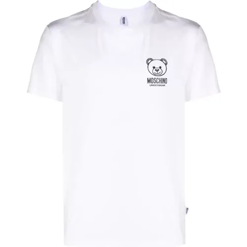 Teddybär-Print T-Shirt - Weiß - Moschino - Modalova