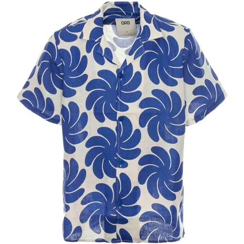 Kurzarmhemd Nebula Cuba Linen Shirt - OAS - Modalova