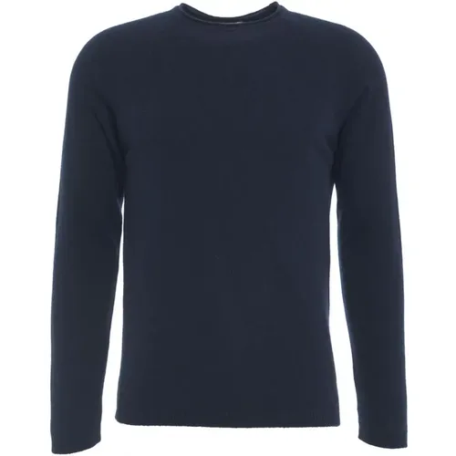 Luxuriöser Cashmere-Strick Blau Aw24 , Herren, Größe: 2XL - Daniele Fiesoli - Modalova