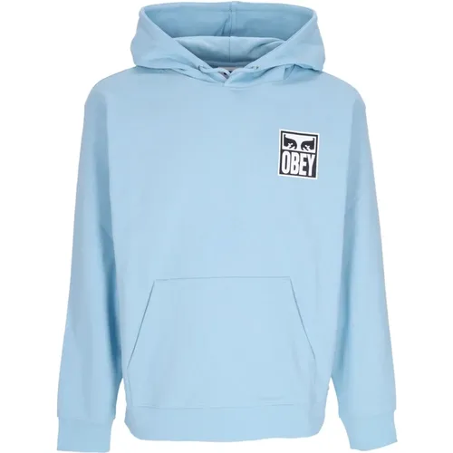 Ikonic Leichter Kapuzenpullover Himmelblau , Herren, Größe: L - Obey - Modalova