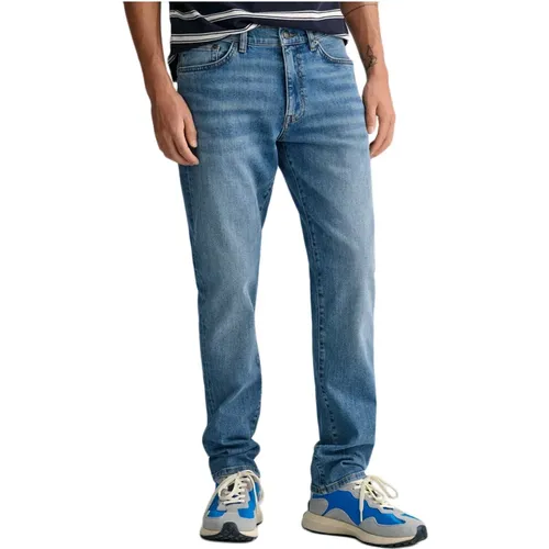 Slim Jeans Upgrade , male, Sizes: W30, W34, W32, W31, W33 - Gant - Modalova