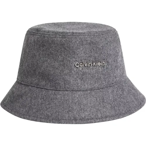 Grey Bucket Hat for Women , female, Sizes: ONE SIZE - Calvin Klein - Modalova