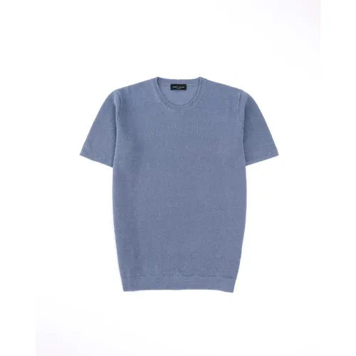 Linen Knit Tee , male, Sizes: XL, L, M, 2XL - Roberto Collina - Modalova