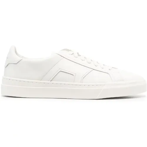 Ivory Panelled Sneakers , male, Sizes: 6 1/2 UK, 12 UK - Santoni - Modalova