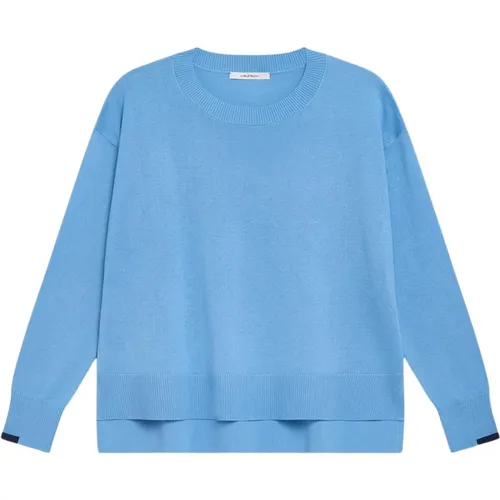 Klare Blaue Pullover , Damen, Größe: XL - Maliparmi - Modalova