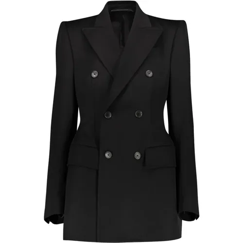 Garde-Robe Hourglass double brested jacket , female, Sizes: XS - Balenciaga - Modalova