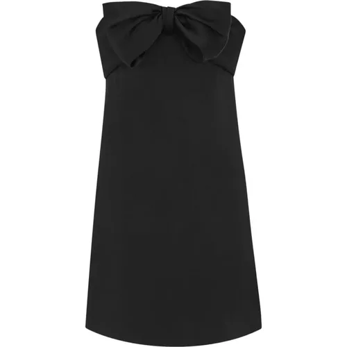 Satin Mini Dress with Corset , female, Sizes: M, L - Saint Laurent - Modalova